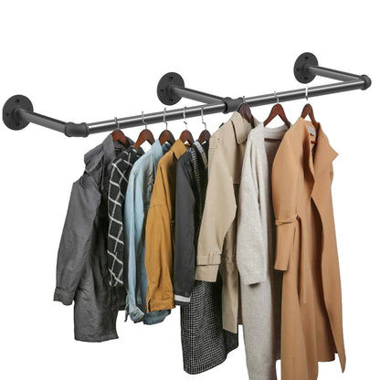 Multipurpose Wall Mounted Clothes Rack Space Saving