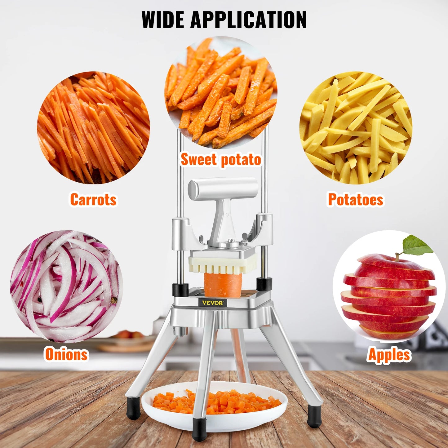 Manual Fruit Vegetable Dicer Cutter Stainless Steel Slicer