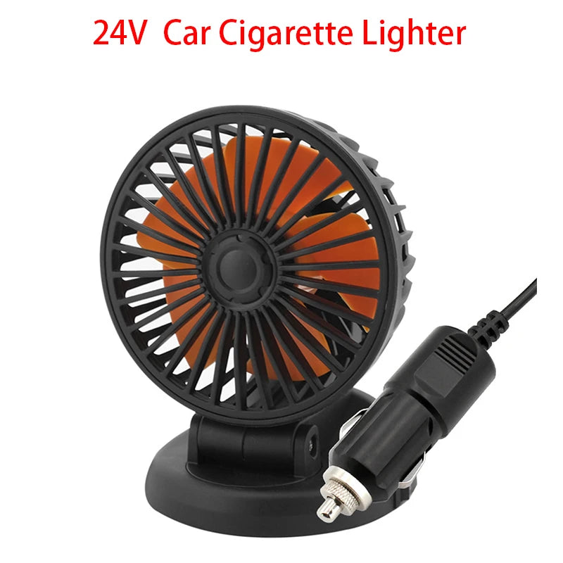 Adjustable 3 Head Air Fan Automotive Electric Fan for Home Office & Car
