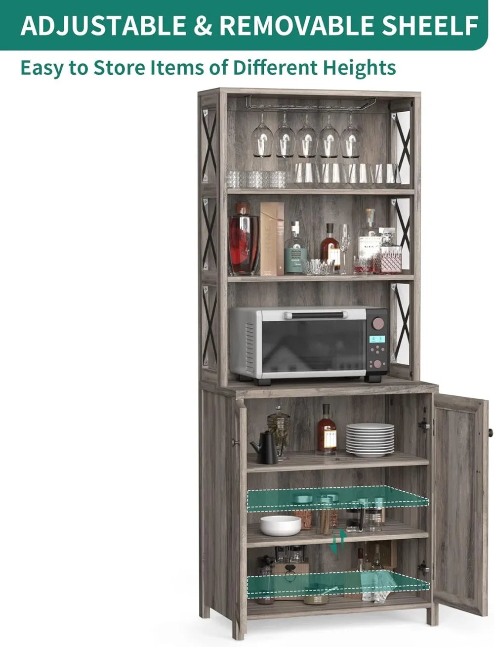 Dining Room Bar Cabinet with Storage,