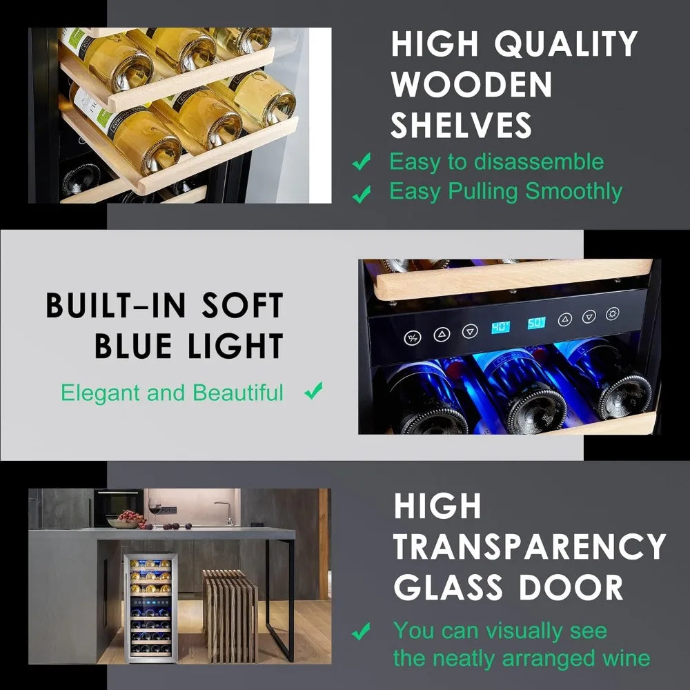 Wine Cooler Refrigerator Auto Defrost Temperature Memory