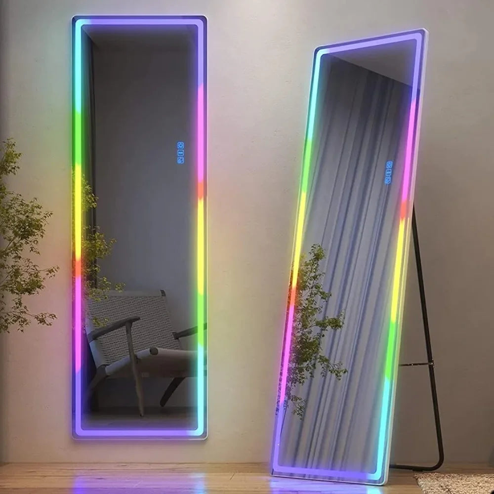 Free Standing & Wall Mount Mirror Full Length Floor Mirror With Lights