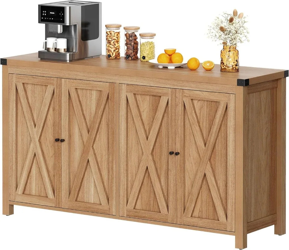 55'' Large Kitchen Storage Cabinet Buffet Table